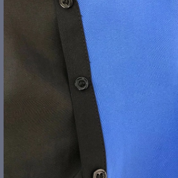 Bebe Silk Color Block Button Shirt Sheath Dress - Picture 3 of 8